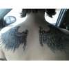 Sewn on angel wing back tattoo