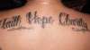 faith hope (love) charity tattoo
