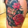 finished V for Vendetta tattoo