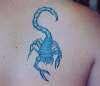 blue ink tattoo