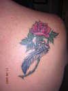 FEATHER & ROSE tattoo