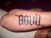 Angel/Devil Ambigram tattoo