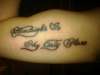 Hindsight Is My Only Flaw tattoo- woe is me