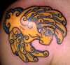 Mayan Aztec moon god fairy tattoo flash by kirasink finished