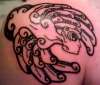 Mayan Aztec moon god fairy tattoo flash by kirasink