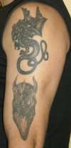 Medieval dragons tattoo