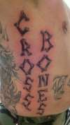 cross bones tattoo