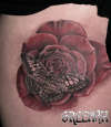 Butterfly Rose tattoo