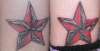 beveled star before after tattoo