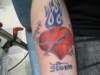 flaming heart tattoo