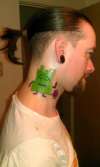 mooninites on my neck tattoo