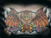 owl chest piece tattoo