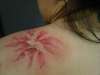portrait flower tattoo