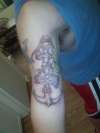 Anchor with Skull Clover tattoo