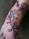 Cherry Blossoms & Breast Cancer Awareness Ribbon tattoo