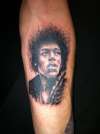 Jimi Hendrix Portrait tattoo
