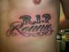 Memorial for Ronnie tattoo