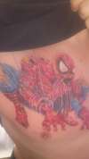 Zombie Spiderman tattoo