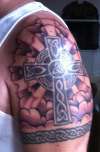 celtic cross add-on side tattoo