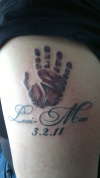 hand print tattoo