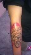 indian skull tattoo