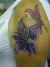 lily and butterfly tattoo