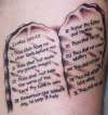 10 commandments tattoo