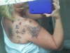 Butterfly and flowers tattoo