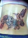 Hummingbird & Lillies tattoo