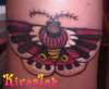 New Old School Moth Tattoo by Kirasink on Trickstattoo