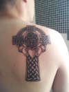 celtic cross with claddagh tattoo
