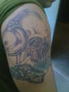 dj skull sleve not finished tattoo
