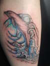 on leg tattoo