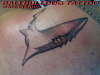 shark in abstrack tattoo