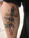 traditional dagger tattoo