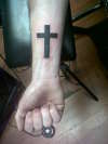 wrist cross tattoo