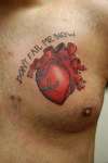 Don't Fail Me Now Heart tattoo
