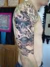 Half sleeve in progress tattoo
