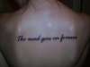 "The Road Goes On Forever" tattoo