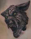Werewolf on Ribs tattoo