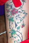 Cross & roses tattoo