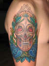 manly day of the dead skull tattoo