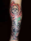 skull and rose tattoo