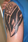 American Flag Tribal tattoo
