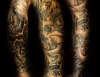 Demon sleeve tattoo