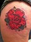 Rose bird tattoo