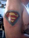 Superman logo tattoo