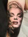 maralyn monroe tattoo by kevin gordon
