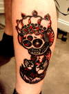 Aztec design tattoo
