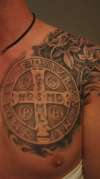 Saint Benedict Cross tattoo